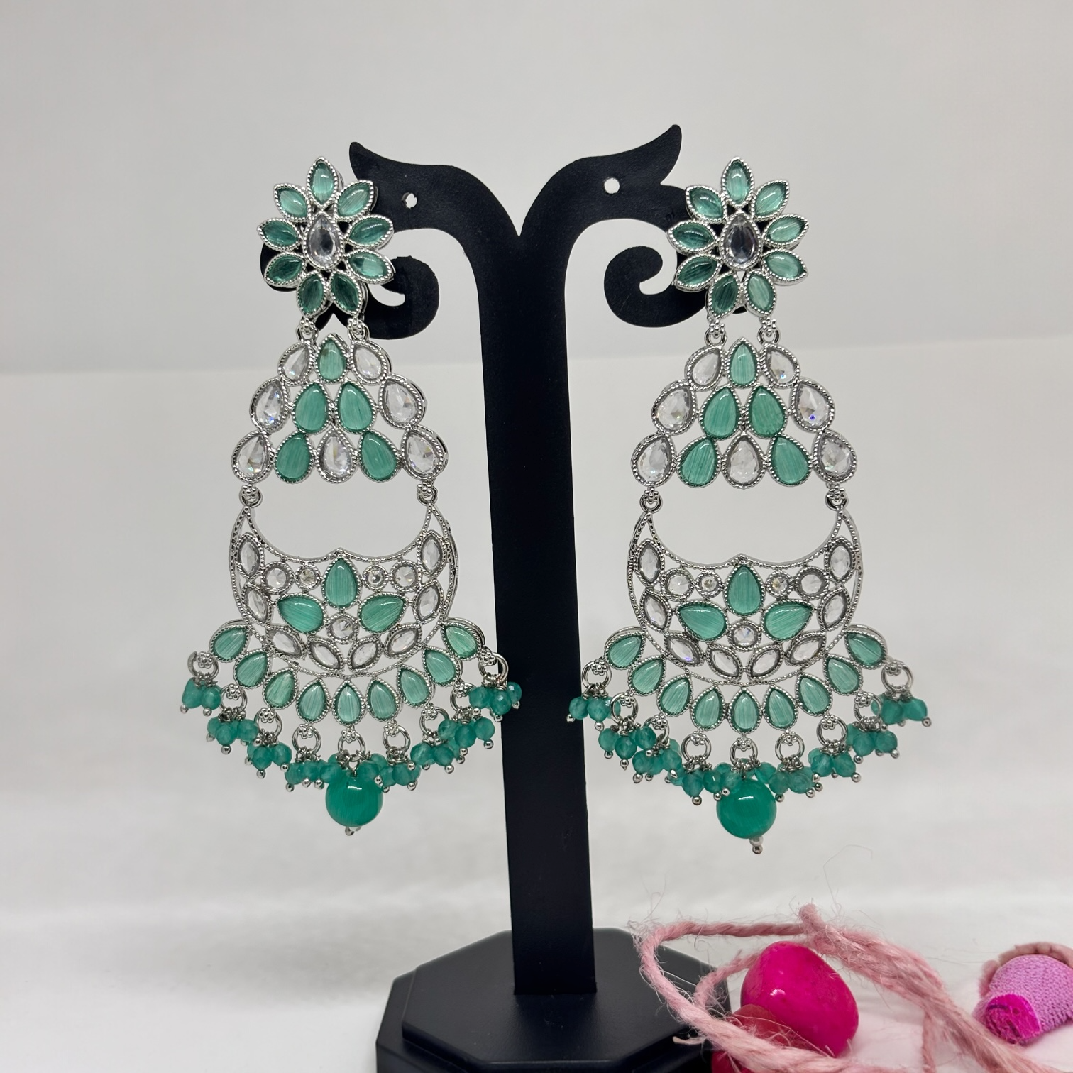 Zivaara Green Chandbali
