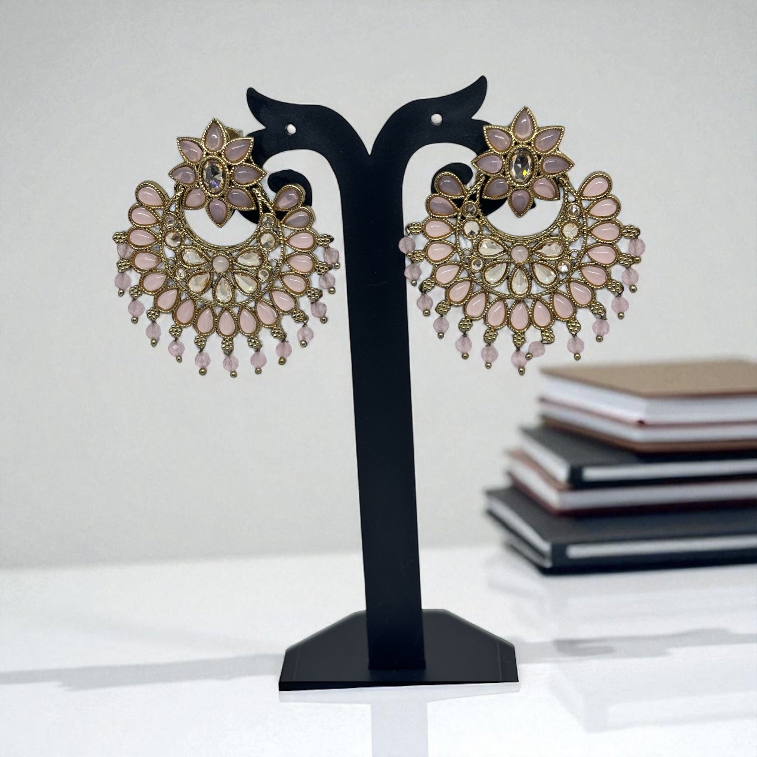 Chandrika Pink Chandbali